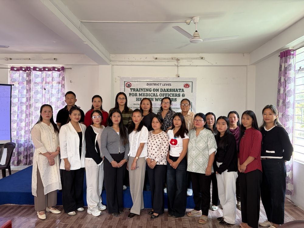 Resource persons along with staffs and participants during the district level DAKSHATA training at DMMDH, Wokha on October 23.